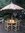 Garden pavilion umbrella thatched roof with 4 chairs Original Little Big Horn