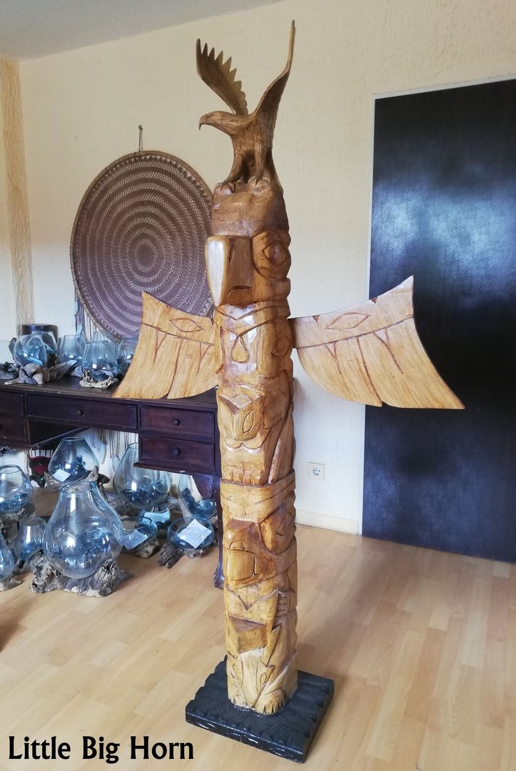 Totempfahl Indianer  Marterpfahl Original Little Big Horn 1,80 Meter