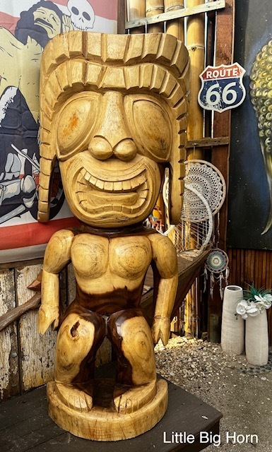 Inca / Maya statue figure decoration totem pole Albezia wood Little Big Horn NEW since July 2022