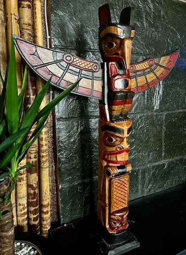 Totempfahl Indianer Marterpfahl 1,00 Meter Original Little Big Horn
