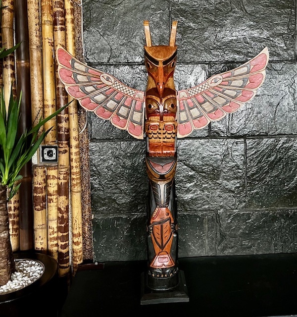 Totem Indian Totem Pole wood 1,00 Meter Shop Original Little Big Horn